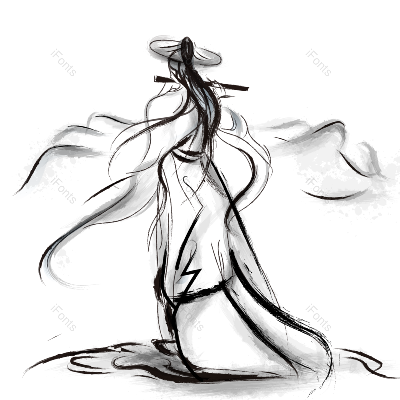 水墨图片,中国风元素,人物PNG,矢量素材免抠素材